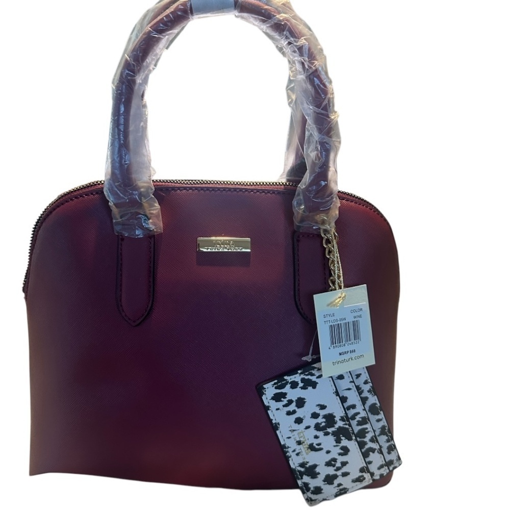 Trina Turk Handbag Satchel Crossbody Strap and Card Case